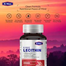 Since 1991 | American Made Lecithin 1200mg - K-Max Brain Function & Liver Support Supplement, CGMP Certified, Premium Quality For Long-Term Wellness - 5 chai – Gói năng lượng đầy đủ - Xem 2
