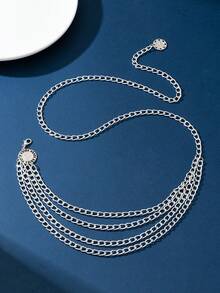 1pc Exaggerated Multi-Layer Queen Portrait Alloy Waist Chain - Queen - View 8