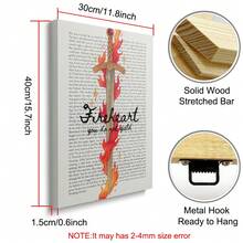 1pc Framed/Unframed Book Quote Canvas Poster Bookish Sword Literary Wall Art Print Minimalist Reading Nook Decor Painting For Book Lover,Living Room,Bedroom,Modern Home Decoration - Multicolor - View 10