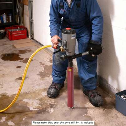 High-Performance Core Drill Bit, 16.14" Drilling Depth, Flat & Great Wall Teeth Design, Red, M22, For Concrete, Masonry, Brick, Asphalt & More