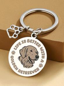 Cadeaux Golden Retriever Porte-clés Golden Retriever pour femmes et hommes Cadeaux pour les amateurs de chiens Maman de chien Papa de chiens Décoration de Noël - Multicolore - Voir 1