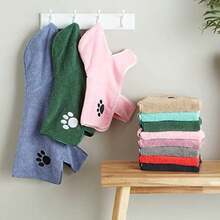 Bone Dry Colección Pet Robe - Bata de baño de Microfibra Absorbente Bordada con Cierre Ajustable, para Perros y Gatos, Talla S, Color Aguamarina(Pequeño Aqua) - Multicolor - Ver 7