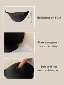 1 Áo ngực dán dày 5cm dành cho nữ, được thiết kế dành cho ngực nhỏ, nâng ngực vô hình tự dính, tăng độ đầy đặn và tròn trịa, có dây đeo vai trong suốt, thích hợp mặc hàng ngày và chụp ảnh cưới - Nhiều màu - Xem 7