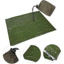 WESIEVYA Manta De Pelcula De Aluminio para Camping Manta De Emergencia Multiusos De Proteccin para Supervivencia Suministros De Rescate De Primeros Auxilios - inicial - Ver 6