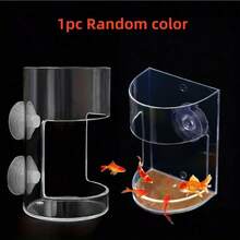 1pc Acrylic Transparent Fish Feeder Ring, Floating & Fixed Fish Feeding Ring, Aquarium Feeder,Self-Lifting Floating Fish Feeder - Transparent Floating Food Dispenser For Precise Feeding Control, Suitable For All Aquarium Sizes, Prevents Contamination, Saves Time And Energy, Aquarium Feeding Solution, No Batteries Required - Multicolor - View 10