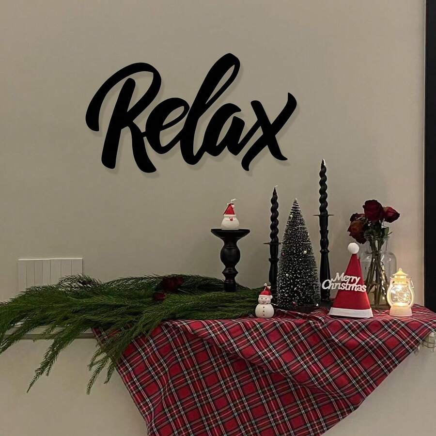 1 pezzo Decorazione da parete artistica e personalizzata con testo, facile da appendere, adatta per soggiorno, camera da letto o studio, migliora l'estetica dello spazio, rompe facilmente l'atmosfera noiosa, irradia sole e gioia, regalo ideale per vacanze, Natale, Ognissanti