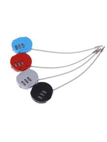 Lacăt cu combinație cu 3 cifre din sârmă de oțel colorată aleatorie - Lacăt cu parolă pentru bagaje și biciclete din metal durabil, fără baterii, accesoriu de călătorie și ciclism, lacăt pentru bicicletă
