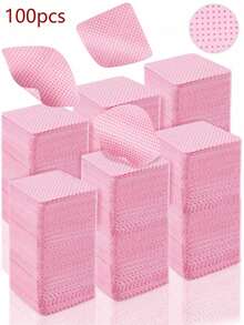 1000pcs Lint-Free Nail Wipes – Professional Gel Nail Polish Remover Pads & UV Cleanser Tissues For Manicure Prep And Finish, Unscented Nail Cleaning Paper Pads For Acrylic Nails, Press-On Nails, Nail Tools & Salon Supplies, Bulk Nail Art Cleaning Essentials For Home, School & Beauty Studios - Pink - View 11