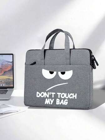 Cute Simple Laptop Tote Bag - Bag With ""Don't Touch Me" Pattern" Laptop Tote Bag - Professional Work Bag With Adjustable Strap & Anti-Theft Zipper (New Year Gift/Office Essential) 14" Waterproof Computer Bag For Girls, Commuter & Fans Back To School Supplies Srayground Adjustable Strap & Anti-Theft Zipper