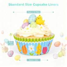 100/200/400 Buah Cetakan Cupcake Standar Paskah Motif Telur Kelinci dan Wortel, Cetakan Kue Cupcake Warna-warni, Wadah Cupcake, Cetakan Muffin untuk Pesta Ulang Tahun Musim Semi, Perlengkapan Kue - MultiWarna - View 3