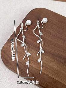 2 件百合花和叶子串珠流苏耳环，波西米亚风格树脂耳环，多种颜色可选，适合女性日常佩戴、约会、派对、海滩度假、珠宝礼物 - 彩色 - 查看 7