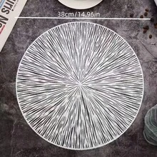 1/6pcs PVC Placemats Set, Suitable For Kitchen, Dining Table, Indoor/Outdoor, Washable, Heat-Resistant, Easy To Wipe, Also Can Be Used As Coasters, Applicable For Camping, Holidays, Weddings, Parties, Etc. - Silver - View 4