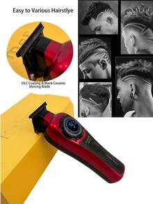 Kemei Electric Hair Clipper + Electric Shaver Set, KM-999 DLC T-Blade Zero Gap Hair Trimmer And 3D Electric Shaver, Wet & Dry For Men, Shave & Head Shave, USB Rechargeable Electric Shaver KM-9013, New Year Men's Personal Care Set - Burgundy - View 6