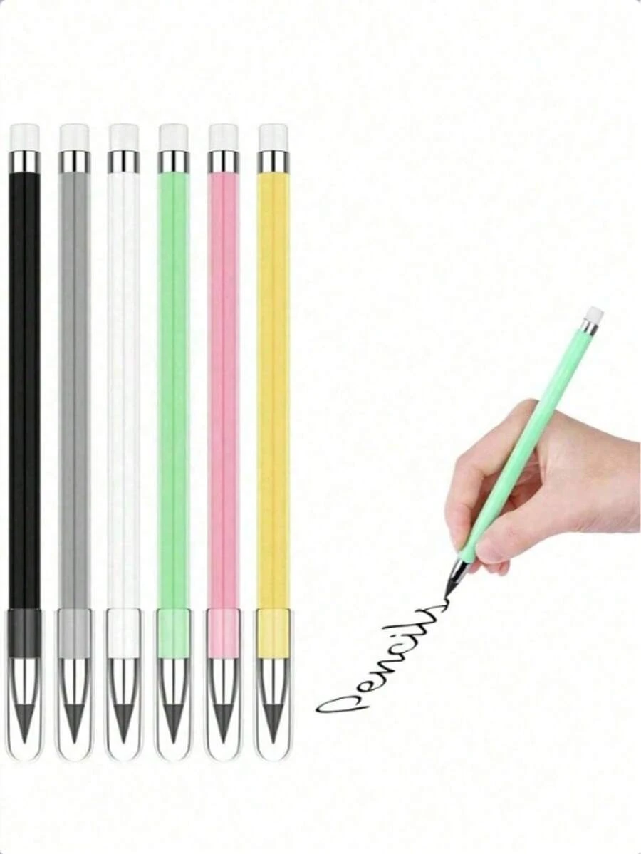 Conjunto de 12 lápis HB Eternal, pretos, tecnológicos, inquebráveis, que não precisam ser apontados, ideais para desenho. Ótima opção de presente para o Dia dos Pais, Dia das Mães e para amigos. - Verde - Ver 1