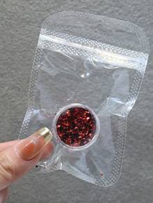 Brillo en forma de corazón rojo 1mm Mini corazón amoroso 3d Decoración de uñas para suministros de arte de uñas