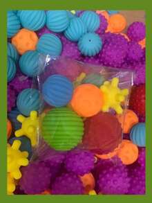 Set 6 Pelotas Sensoriales Didáctica Bebé Texturas Desarrollo - Multicolor - Ver 5