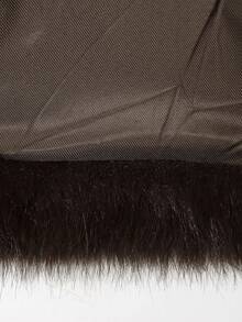 DEEKA Autumn/Winter New Women's Jacket, European & American Style Faux Fur Effect Outerwear - Brown - View 9