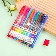 10 支彩色圆珠笔，多色绘图记号笔，适合学校和办公室使用，返校 - 彩色 - 查看 7