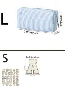 حقيبة كلاتش من الشيفون المنقوش، حقيبة أدوات التجميل المنقوشة، حقيبة منظمة للنساء، حقيبة عودة إلى المدرسة، حقيبة سفر، حقيبة سفر للشاطئ/الصيف، حقيبة مستحضرات تجميل للطالبات، لوازم عودة إلى المدرسة - متعدد الألوان - مشاهدة 11