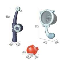 5 juguetes de pesca magnéticos para niños, mesa de agua interactiva, bañera, juguete educativo con caña, red y pez para niños pequeños en edad preescolar. - Multicolor - Ver 8