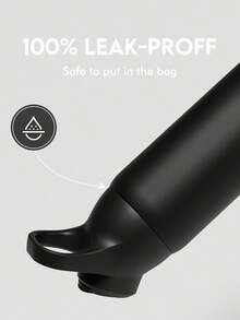 710毫升不锈钢保温水瓶，带吸管和提手，双层壁设计，保冷长达36小时，Tritan材质防漏瓶盖，适合运动和旅行。 - 黑色 - 查看 8