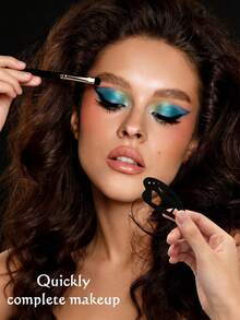 可重复使用的多功能眼妆模板套装，包含眼影印章、眼线模板、眉形塑造器，适用于眼线、眉毛、唇线，高性价比化妆工具，化妆品，价格实惠，可用于房间装饰、梳妆台、旅行、卧室、化妆配件 - 彩色 - 查看 6