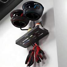 1个摩托车头盔支架展示架，实用带挂钩，可用于悬挂足球、排球帽、夹克等，节省空间 - 頭盔架置物架 - 查看 9