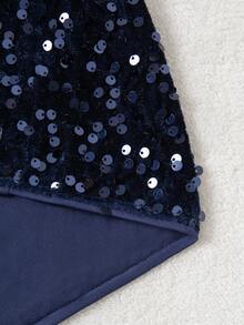 Chân váy mini đính sequin thời trang cho bé gái, phù hợp cho các buổi tiệc tùng và tụ họp (Y0847) - Xanh đậm - Xem 3