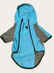 Waterproof, Sunscreen And Dustproof Pet Raincoat | 2-Legged Hooded Zip-Up Pet Clothes For Dogs & Cats, Use In Sunny Or Cloudy Weather | Outdoor Wear For Spring, Summer & Autumn | Suitable For Small & Medium Breeds Like Teddy, Bichon Frise, Schnauzer, Shih Tzu, Poodle, Chihuahua & Cats | Essential Pet Rain Gear - Multicolor - View 8