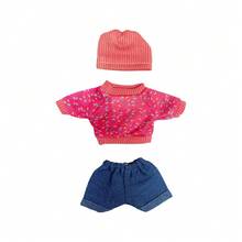 迷你娃娃衣服 6 英寸 9 种款式可供选择逼真的婴儿重生娃娃服装，适合 6 英寸娃娃