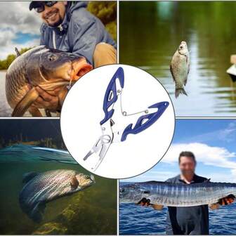 多功能钓鱼钳，碳钢鱼线剪钳，淡水海水钓鱼用取钩器，编织工具