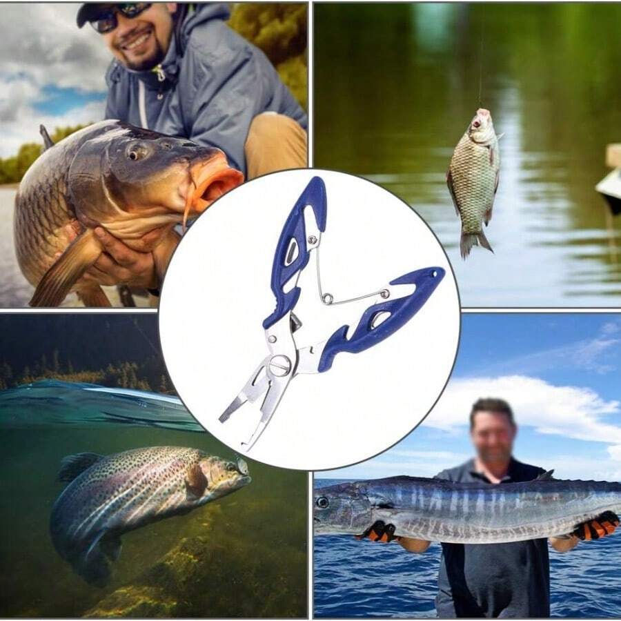 Multi-Function Fishing Pliers, Carbon Steel Fishing Line Cutter, Fishing Hook Remover For Freshwater And Saltwater Fishing, Braiding Tool