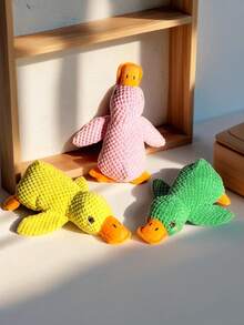 1 Plush Toy Of Duck Pet Made Of Corn Wool Material, A Pet Toy That Can Make Noise When Gnawing And Playing, And An Interactive Toy For Pets To Kill Energy. It Is Only For Pet Use - Multicolor - View 7