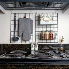 Mesh Photo Wall, Iron Wire Grid Board With S-Shaped Hooks And Clips, Grid Wall Panel For Photo Display, Photo Frame Collage Board, Metal Grid Wall Decor, DIY Iron Art Photo Frame Collage Wall Decor, Foldable Multi-Photo Storage Rack, Home & Office Decor Photo Display Rack - Multicolor - View 6