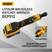 DCF512 3/8 Inch Brushless Ratchet Right Angle Wrench LED Cordless Driver Variable Speed Power Wrench 20V Power Tools - DCF512 8-3 - View 5