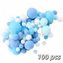 Assorted Pom Poms, Multi-Color Gradient DIY Craft Pom Poms - Highly Elastic, Lightweight, Fluffy And Soft Textile Decorations, Suitable For Clothing, Hats, Shoes And Accessories, As Well As Handicraft Projects - Multicolor - View 15
