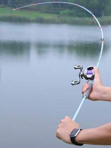1.8M Ultralight Carbon Fiber Casting Fishing Rod 8-17LB Ceramic Guide 7.2:1 GR Baitcasting Reel High-Strength Engineering Materials 8KG Max Drag Durable For Freshwater &Saltwater Fishing Line Model Random - Baby Blue - View 10