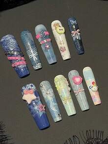 1 khuôn trang trí móng tay, khuôn silicon hình ổ khóa trái tim dùng để trang trí móng. - Trong sáng - Xem 3