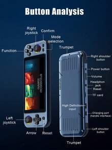 1 pieza Consola de juegos retro con pantalla de alta definición de 5 pulgadas, con talla grande de 15,000 juegos clásicos, 19 emuladores, compatible con arcade, juegos de desplazamiento lateral y talla grande, reproductor de juegos portátil de código abierto con controlador de doble joystick retroiluminado - Multicolor - Ver 11