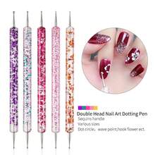 31pcs Nail Art Brushes,Acrylic Nail Brush,Nail Brushes For Nail Art,Nail Art Dotting Tool Set,Nail Art Liner Brush,Nail Dust Brush,Nail Drawing Pens For Beginners And Salon Home Use - 31PCS~粉紅色 - 查看 6