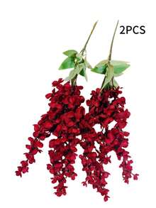 1 件/2 件/3 件/5 件/6 件 60 厘米悬挂人造三叉花，人造槐树叶，婚礼派对节日生日派对装饰，家居装饰，拍摄道具，经典简约，品质卓越 - 酒紅色 - 查看 9