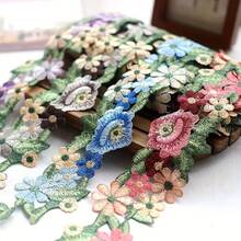 1/5 Yard Lace, Floral Embroidered Lace Trim Width 6cm, Mixed Color Polyester Fabric, DIY Clothing Decoration For Cuffs, Hems And Accessories, Handmade Craft Decoration For Dresses, Coats, Hats, Suitable For Sewing Lace, Dress Decoration, Hat Decoration, Fine Workmanship, Exquisite Embroidery, Suitable For Sewing Projects, Decorative Patches, High Quality Sewing, Ideal For Sewing Enthusiasts And Party Decorations - Multicolor - View 5