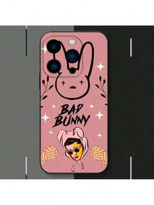 Singer B-Bad B-Bunny Phone Case For 12 11 13 14 15 16 Max Pro Plus Black Soft Silicone Cover, Compatible With  17 Pro Case,  17 Pro Max Case,  17 Case,  16 Pro Case. - Z6 - Xem 9