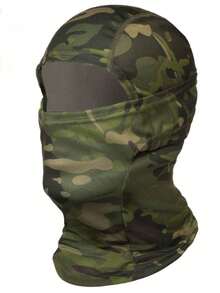 Pasamontañas unisex de camuflaje de unicolor, transpirable, a prueba de polvo y con protección solar para el cuello, ideal para montar a caballo, esquiar y motociclismo, ideal para uso diario. - Multicolor - Ver 4