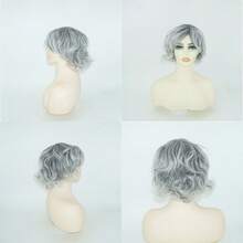 Peruca de fibra sintética elegante e fofa para estudante, corte bob moderno, tingida na parte superior, adequada para meninas de todas as idades, a roupa perfeita para sair no verão, adequada para todos os cenários