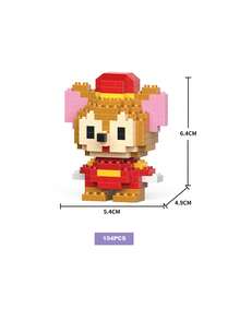 DOBBLE 口袋妖怪358片可爱卡通动漫积木套装动漫人物史迪奇图片拼图组装青少年玩具积木适合派对节日小礼物 - 彩色 - 查看 32