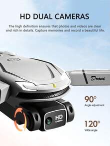 CASRRA 专业高端 XT606 无人机，飞行时间长，高清摄像头，WiFi FPV，4K 摄像头，可折叠遥控四轴飞行器无人机，具有高度保持功能，适合初学者、室内和室外，是送给男士的经济实惠的无人机礼物