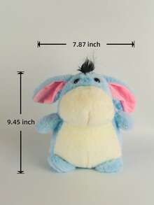 1pc 25cm/9.84inch Creative Donkey, Luxurious Plush Toy, Cute Donkey Doll, Animal Doll, Girls' Day, Birthday Gift, Christmas Gift, Halloween Gift, New Year Gift, Holiday Gift - Baby Blue - View 2