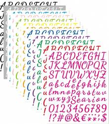 1512 Alphabet Stickers 12 Sheets Alphabet Stickers Vinyl Self-Adhesive Number Alphabet Vinyl Stickers, Mailbox Numbers Labels DIY Crafts Art Making, Decals For Sign,Notebook, Classroom Decor, Door - Viết - Xem 10