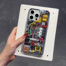 Funda de teléfono ultra-delgada a prueba de golpes y resistente a caídas para funda de teléfono - Funda de teléfono con motor mecánico de tecnología, adecuada para iPhone 11, 12, 13, 14, 15 Pro Max, 12 Pro Max, 13 Pro Max, 14 Pro Max, XR, 15, 15 Pro, 16, 16 Pro, 16 Pro Max, 17, 17 Pro, 17 Air, 17 Pro Max ¡Dale un toque chic a tu teléfono favorito con una funda elegante! - 1 pieza - Ver 3